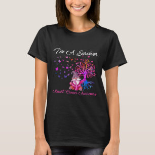 Funny Gnomes I'm A Survivor Breast Cancer Awarenes T-Shirt