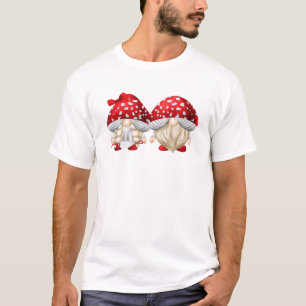 Funny Gnomes In Toadstool Costume - Cute Mushroom T-Shirt