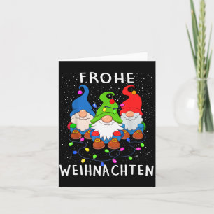Funny Gnomes Merry Christmas Frohe Weihnachten Card