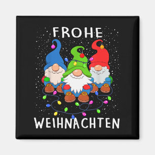 Funny Gnomes Merry Christmas Frohe Weihnachten Magnet