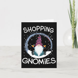 Funny Gnomes Shopping Gnomies Costume Christmas Gi Card