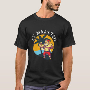 Funny Gnomes St Maarten Retro Buff Gnome Birthday T-Shirt