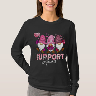 Funny Gnomies Gnomes Support Squad Breast Cancer A T-Shirt