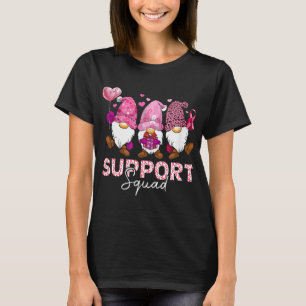 Funny Gnomies Gnomes Support Squad Breast Cancer A T-Shirt