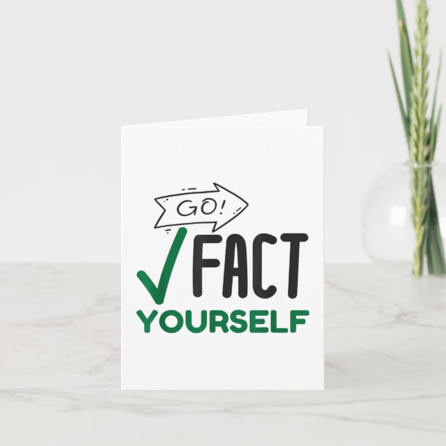 Funny Go Fact Yourself _1  Card (Front)