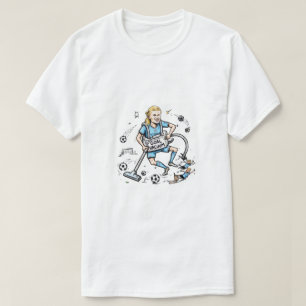 Funny Goal Vacuum Football Cartoon – Goal Scorer T-Shirt