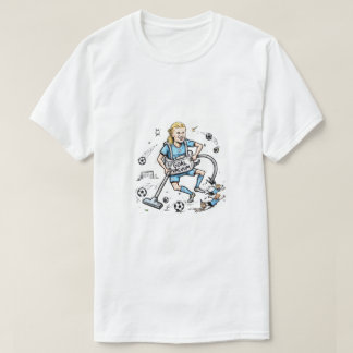Funny Goal Vacuum Football Cartoon – Goal Scorer T-Shirt