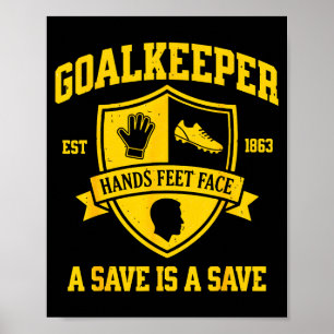 Funny Goalkeeper Soccer Goalie Keeper Retro Varsit Poster