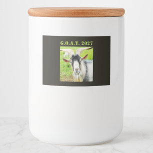 Funny GOAT 2027 New Year Photo Food Label