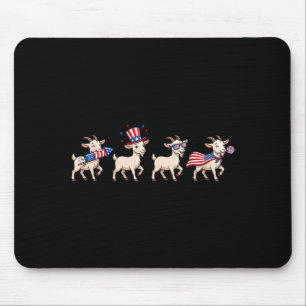 Funny Goat Aamerican Usa Flag 250 Years 4th Of Mouse Pad