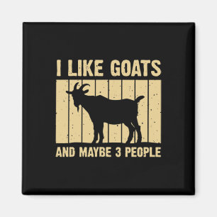 Funny Goat Art For Men Women Kids Farming Goat Lov Magnet