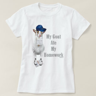 Funny Goat Ate My Homework T-Shirt
