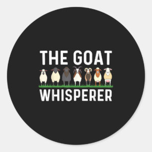 Funny Goat Design Men Women Kid Farm Animal Pygmy Classic Round Sticker