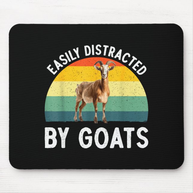 Funny Goat Design Men Women Kid Farm Animal Pygmy  Mouse Pad (Front)