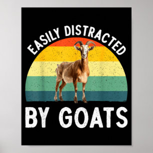 Funny Goat Design Men Women Kid Farm Animal Pygmy  Poster