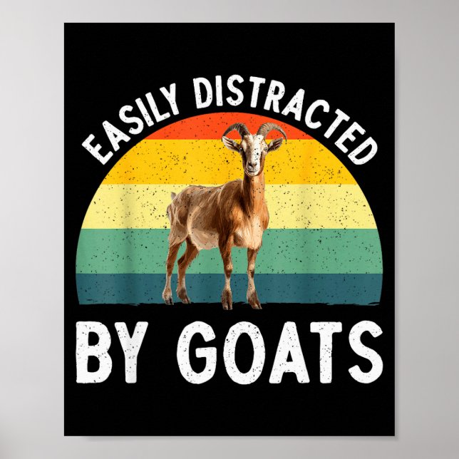 Funny Goat Design Men Women Kid Farm Animal Pygmy  Poster (Front)