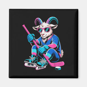 Funny Goat G.o.a.t. Goalie Player Ice Hockey Sport Magnet