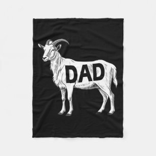 Funny Goat Gift Dad Sarcastic Graphic  Fleece Blanket