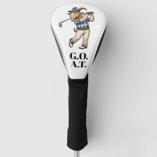 Funny Goat Golfer Swinging Club Golf Head Cover