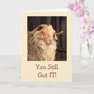Funny Goat Handsome Devil Birthday Card
