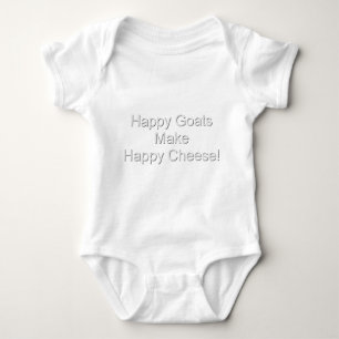 Funny Goat Happy Cheese Baby Bodysuit