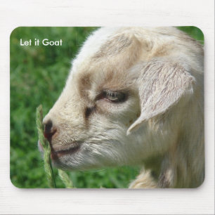 Funny Goat Parody, Cute Goat Kid Mouse Pad