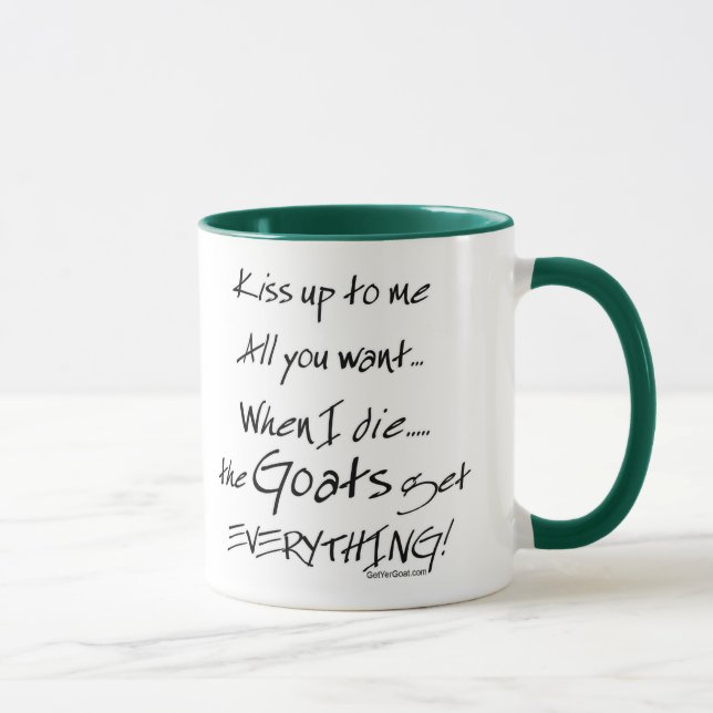 Funny Goat Saying Goats Get Everything Mug (Right)
