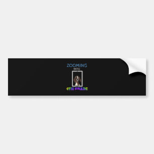 Funny Goat Virtual 4th Grader Back To School 2020 Bumper Sticker