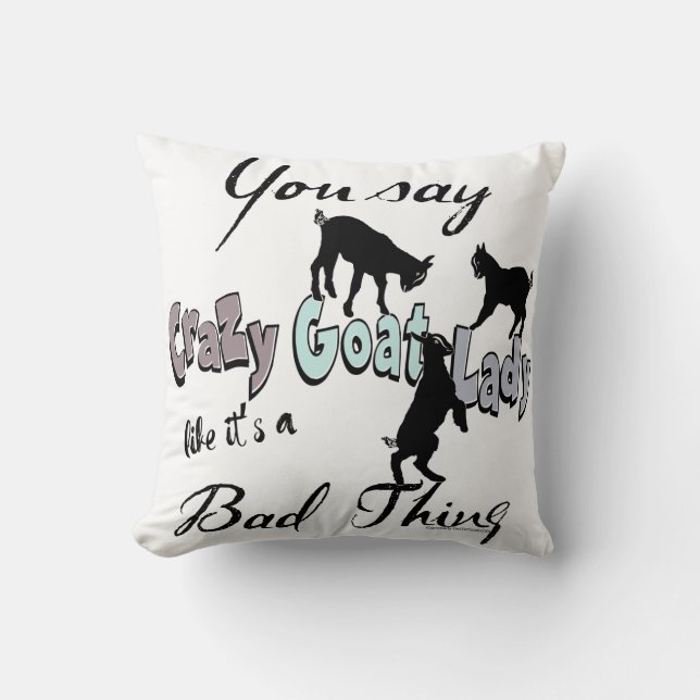 FUNNY GOATs| Crazy Goat Lady Southwest Cool Colour Cushion (Front)