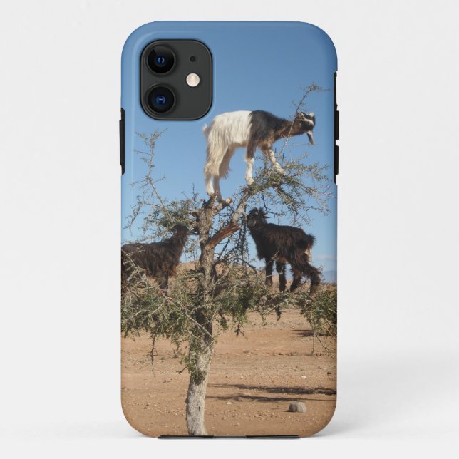 Funny goats in a tree Case-Mate iPhone case (Back)