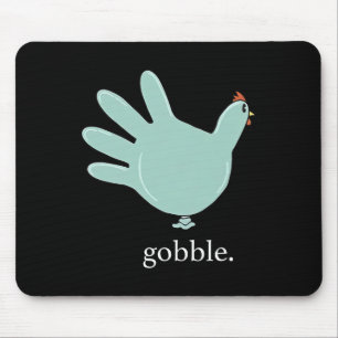 Funny Gobble Turkey Glove Medical Nures Thanksgivi Mouse Pad