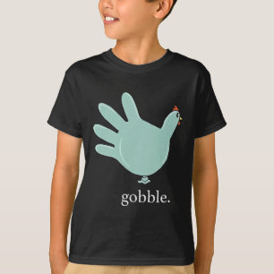 Funny Gobble Turkey Glove Medical Nures Thanksgivi T-Shirt