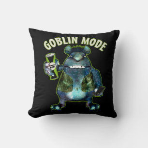 Funny Goblin Mode Lazy Troll Slobbin Antisocial  T Cushion