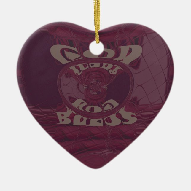 Funny God Bless  kenya  Hakuna Matata Giraffes wov Ceramic Ornament (Front)