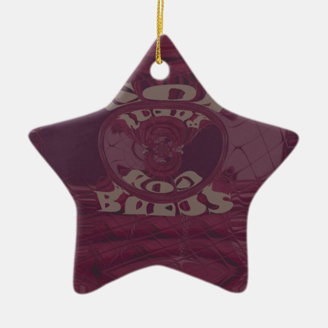 Funny God Bless  kenya  Hakuna Matata Giraffes wov Ceramic Tree Decoration (Front)