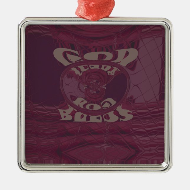 Funny God Bless  kenya  Hakuna Matata Giraffes wov Metal Ornament (Front)