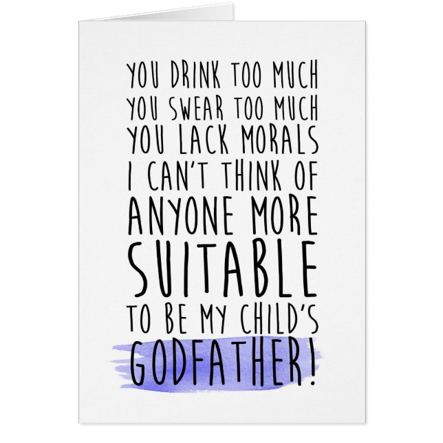 funny godfather card (Front)