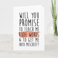 funny godmother / godfather / godparents card