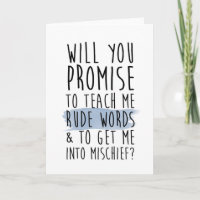 funny godmother / godfather / godparents card