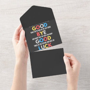 Funny Going Away Farewell All In One Invitation