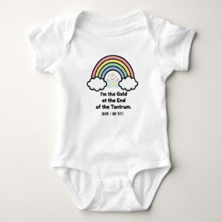 Funny "Gold at the End of the Tantrum" Rainbow Baby Bodysuit