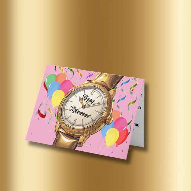 Funny Gold Watch celebrate Retirement Card (Creator Uploaded)