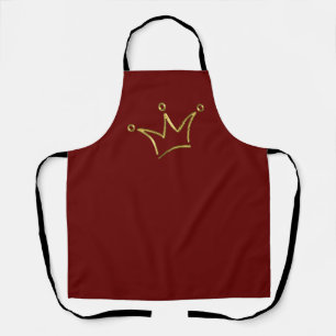 Funny Golden Crown - luxury royal 1 Apron
