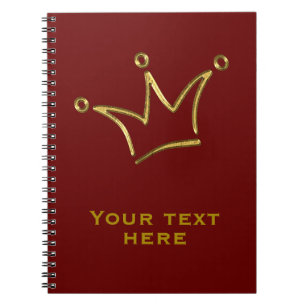Funny Golden Crown - luxury royal 1 Notebook