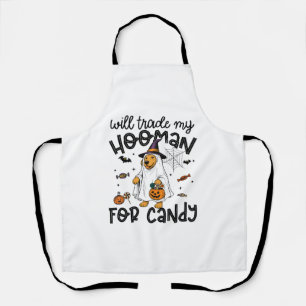 Funny Golden Dog Halloween Ghost Spooky Apron