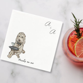 Funny Golden Doodle Cocktail  Napkin