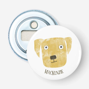 Funny Golden Labrador Retriever Dog Custom Name Bottle Opener