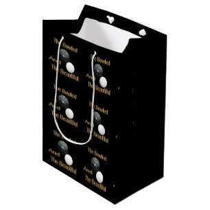 Funny Golden Lawn Bowls Bowled Beautiful Design, Medium Gift Bag