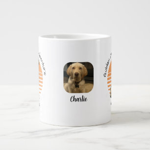 Funny Golden/ Orange Add photo Personalise Large Coffee Mug