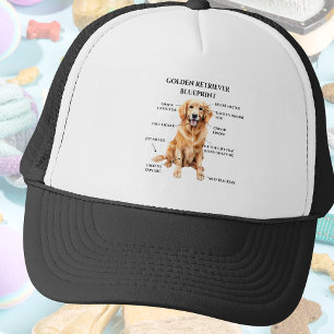 Funny Golden Retriever  Blueprint   Trucker Hat
